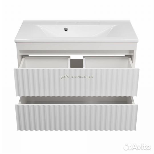 Brevita Balaton - 90 с 2 ящ, подвесная белый Тумба