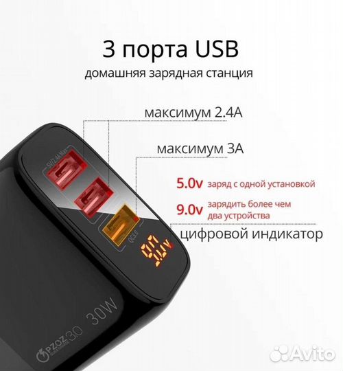 Зарядное устройство pzoz 30Вт