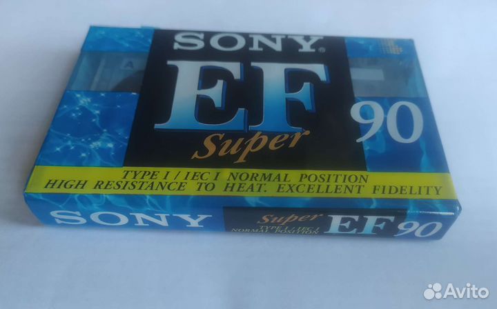 Аудиокассета Sony EF90 Super нераспечатанная