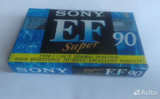 Аудиокассета Sony EF90 Super нераспечатанная
