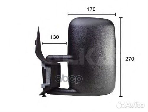 Зеркало наружное в сборе прав,ручн, выпукл VW: