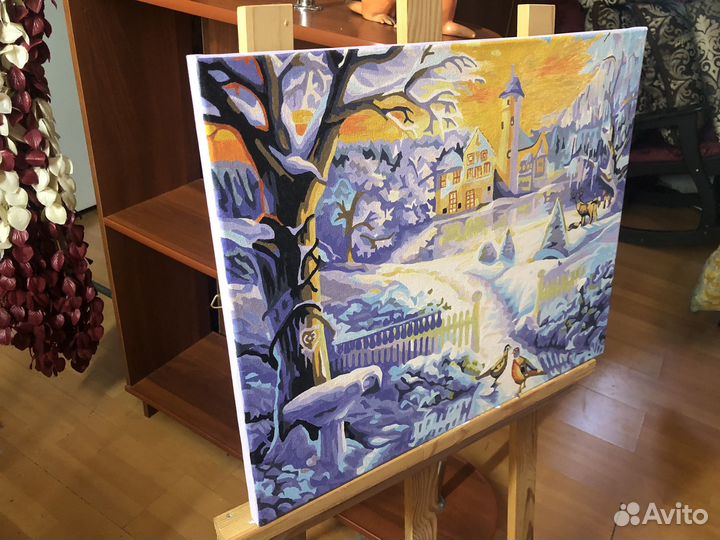 Картина зимний вечер