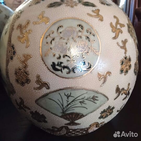 Комплект старинных ваз Satsuma, начало хх века