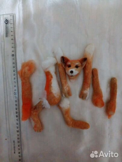 Игрушки ручной работы (не завершина) Лиса