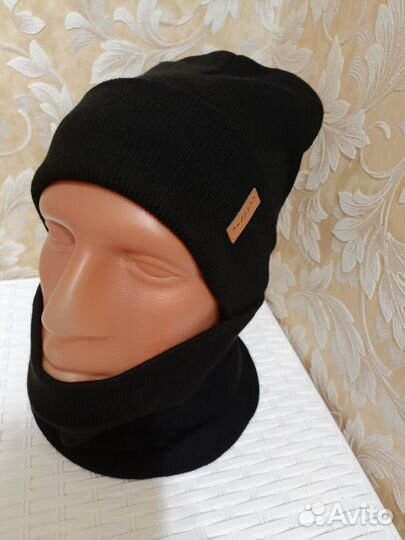 Шапка и снуд мужской