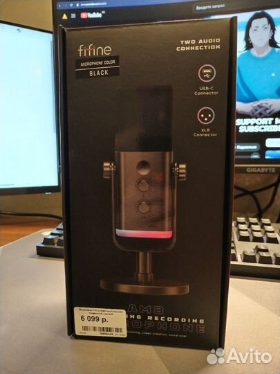 Микрофон Fifine AM8+Микшер Fifine SC3