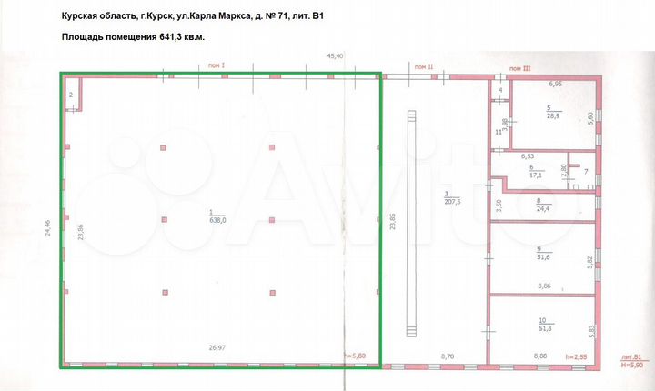 Свободного назначения, 641.3 м²