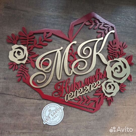 Свадебные семейные гербы монограммы