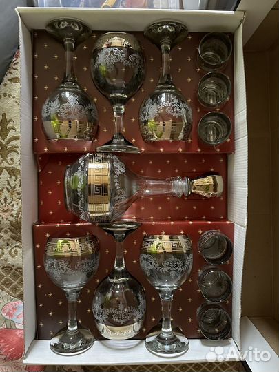 Набор рюмок подарочный,Гусь хрустальный 