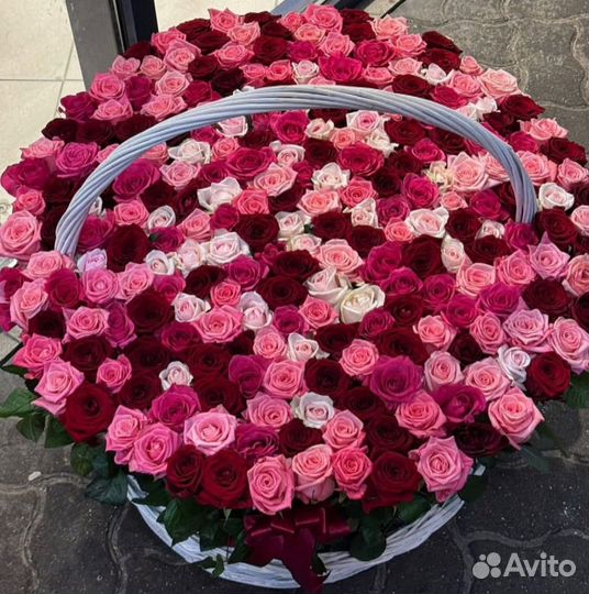 Арт:8787420 Корзина Роза Цветы с доставк