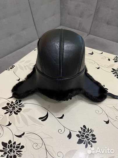 Норковая шапка мужская ушанка