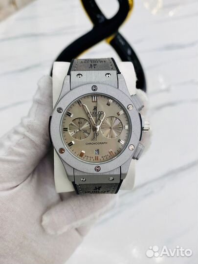 Часы мужские hublot big bang silver