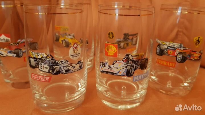 Набор Бокалов с машинками Чехословакия СССР