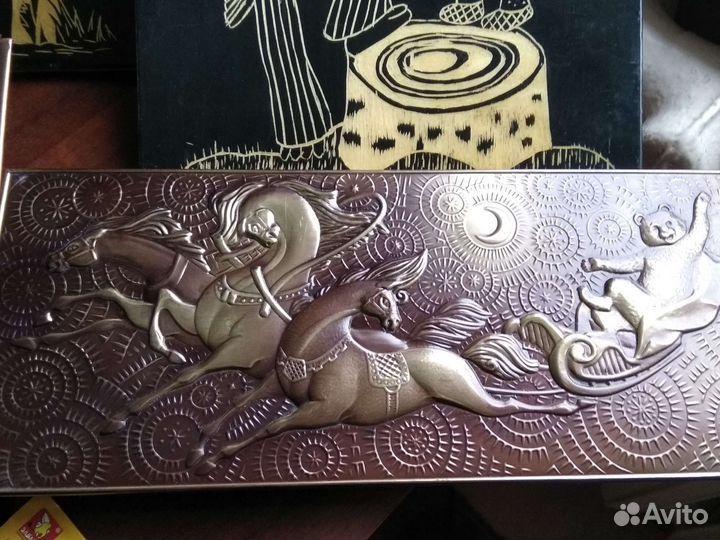 Картины панно дерево чеканка СССР