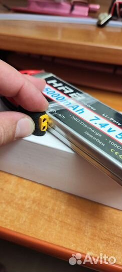 Новый аккумулятор 2S 5000 mAh 7.4v 50C XT60