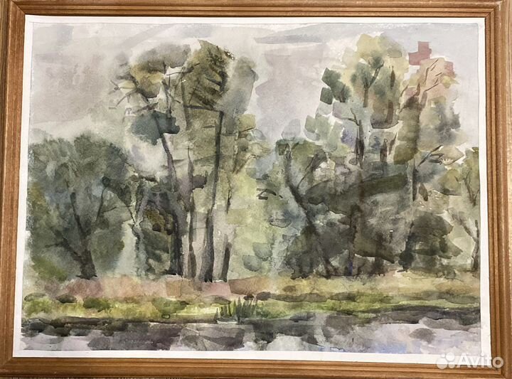 Пейзаж аккварелью. «После дождя»