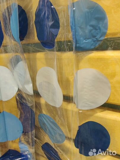 Прозрачная штора для ванной Доляна 