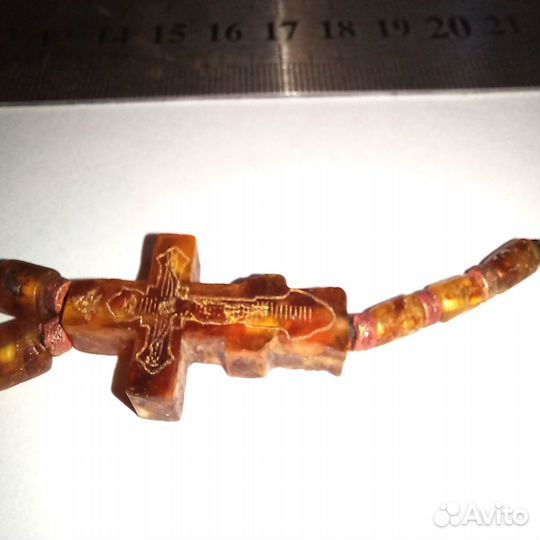 Янтарные чётки христианские