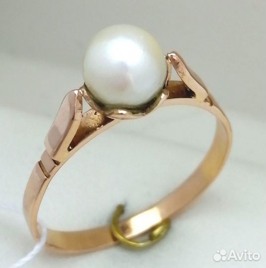 Кольцо / размер 19,5 / 2,77г / Золото500 / жемчуг