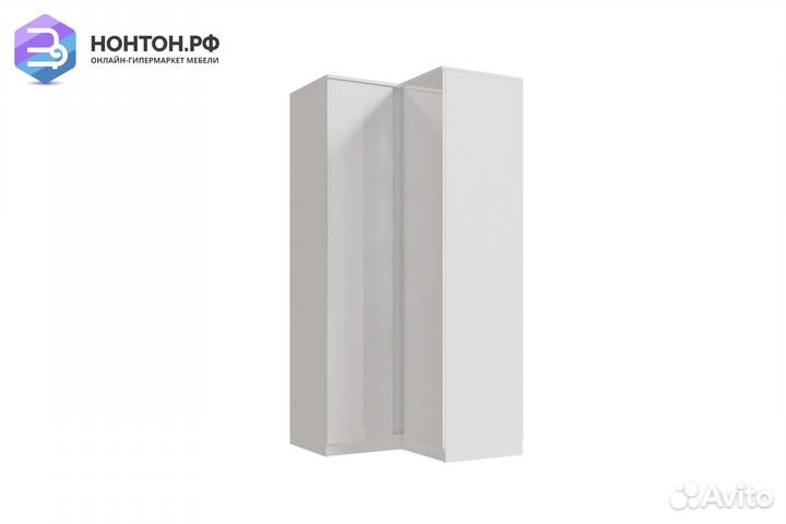 Шкаф угловой Челси белый глянец / белый