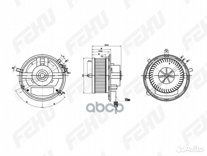 Электровентилятор отопителя Skoda Octavia A7 (1