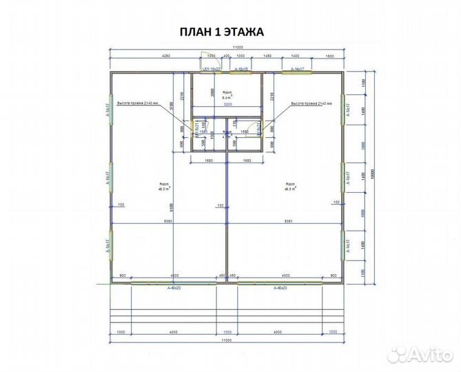Лстк каркас торгово-офисного здания площадью 242 м