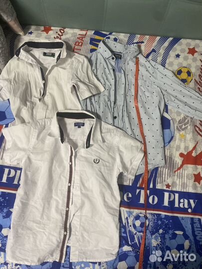 Рубашки школьные на мальчика140 р-р