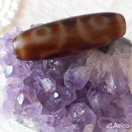 Аутенчичная Старая Тибетская Дзи 3 Глаза-богатство