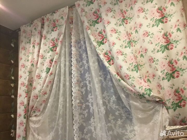 Шторы икеа пионы