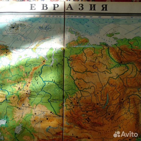 Карта евразия