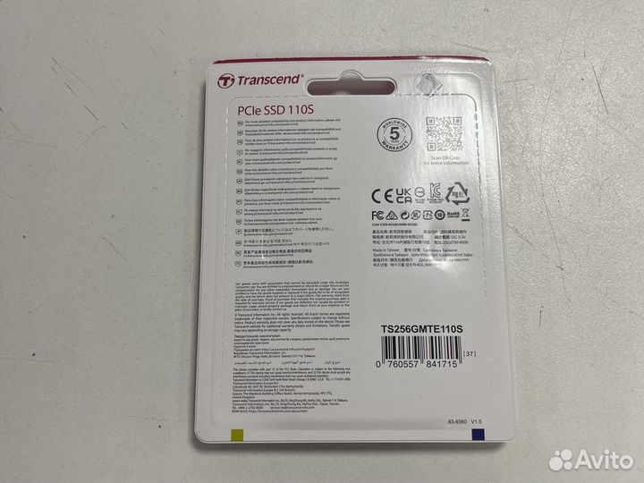 Новый SSD M.2 Transcend 256 gb TS256gmte110S