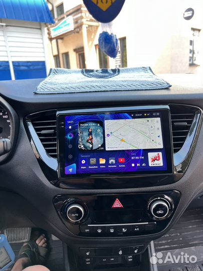 Магнитола Teyes CC3 2K 4/32 на Hyundai Solaris 17+