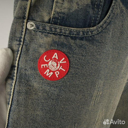 Джинсы cav empt рваные