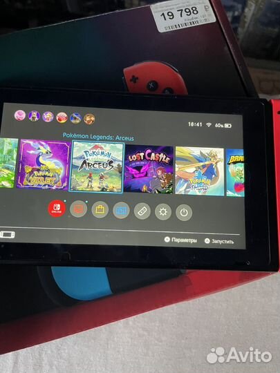 Nintendo switch rev1 + 3 игры + 128гб
