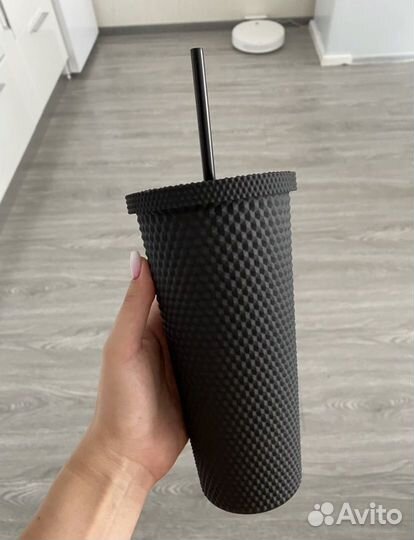 Многоразовый стакан с трубочкой