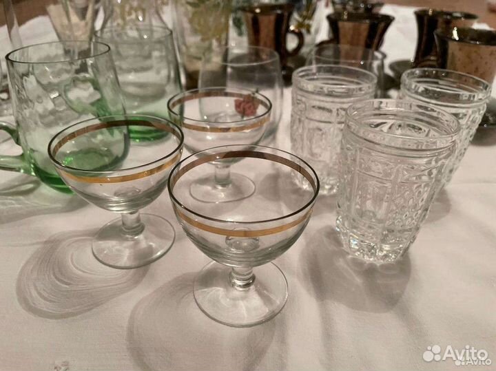 Стаканы рюмки бокалы Стекло Хрусталь СССР