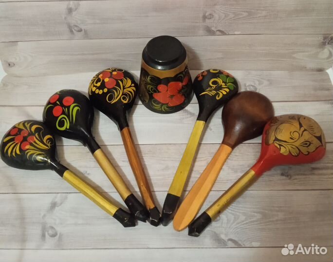 Ложка деревянная расписная солонка