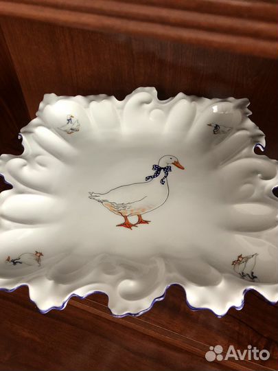 Ваза для фруктов Гуси Чехия