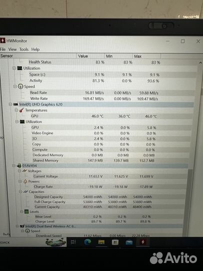 Lenovo thinkpad x1 carbon gen 6 озу 16 ссд 512
