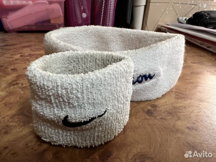 Повязка на голову и напульсник nike