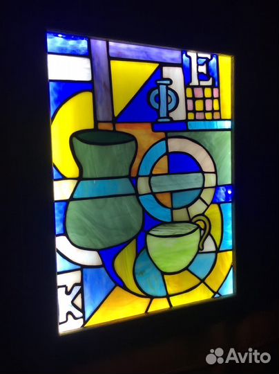 Картина витраж подарок ночник новый год