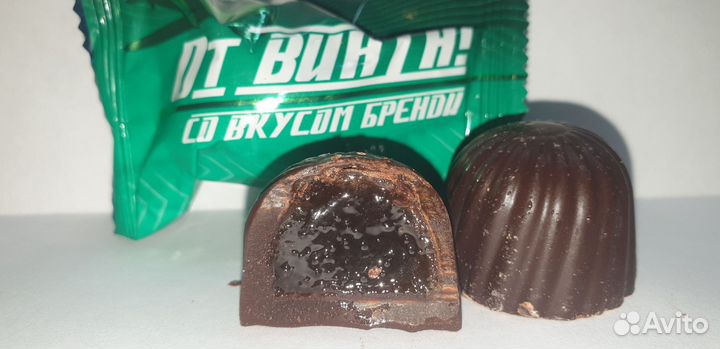 Конфеты темный шокол со вкусом бренди
