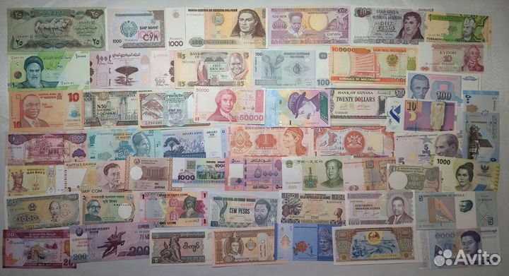 Набор банкнот 50шт из 50-ти стран