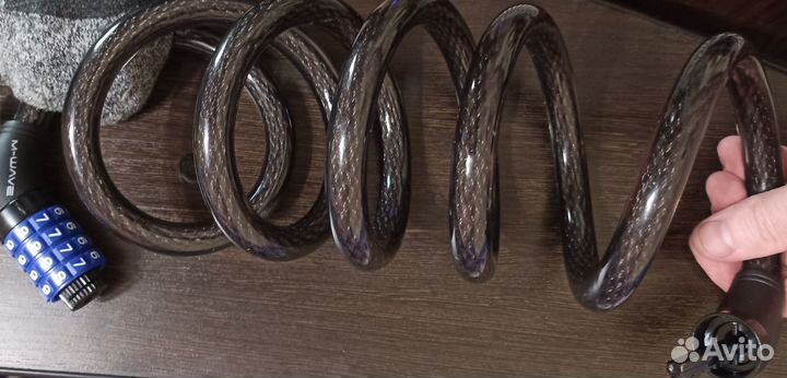 Вело-мото замок, трос