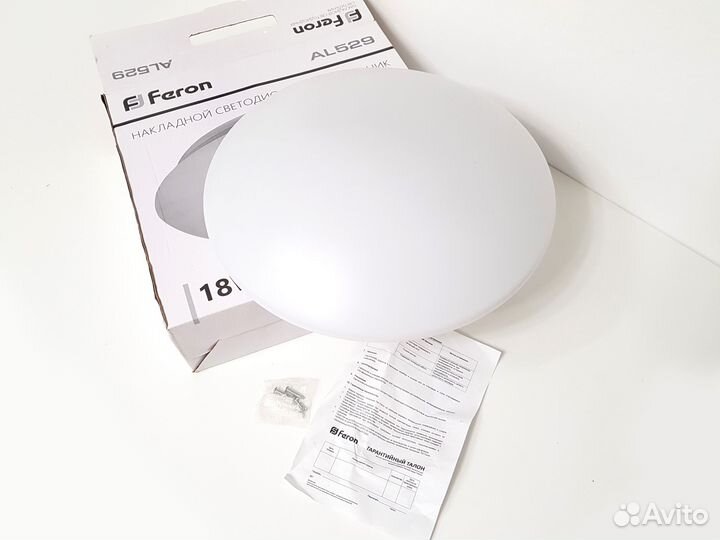 Светильник потолочный светодиодный 18W белый Feron