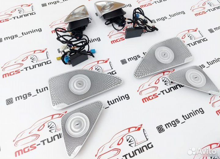 Динами + Накладки Burmester на S-Class W223