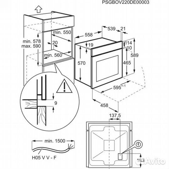 Электрический духовой шкаф Electrolux EOF3H40BW Но