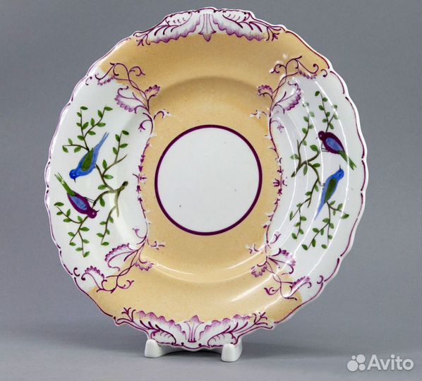 Тарелка с изображениями птиц. ифз. 1825-1855 гг