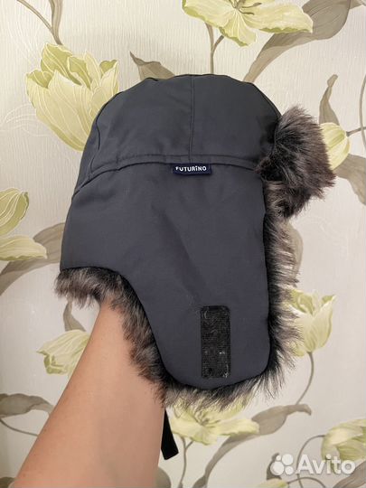 Шапка-ушанка зимняя для мальчика, разм. 54 - 56