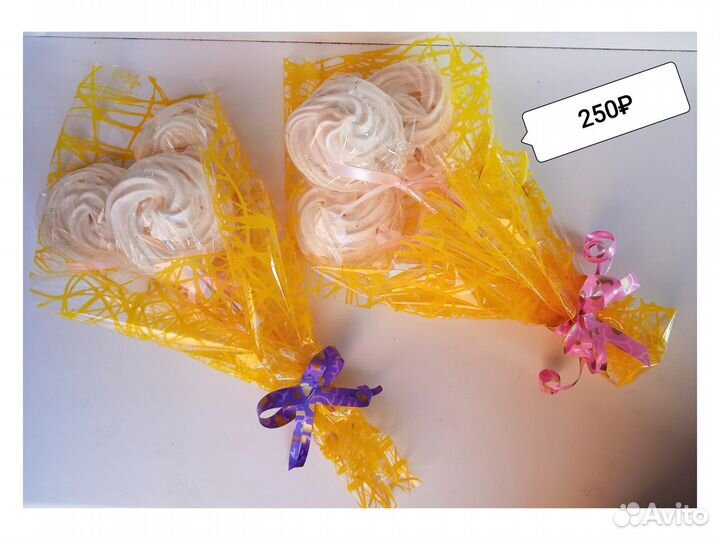 Букет из зефира, маршмеллоу, меренги